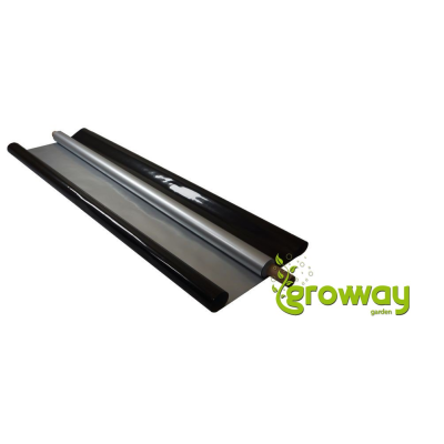 Fólie stříbrná s černým podkladem - 1,25 x 1 m