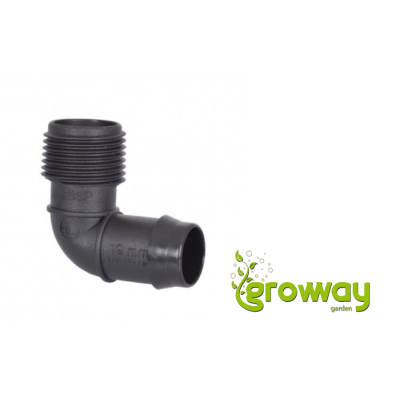 Alien Hydroponics RDWC náhradní L-spoj 19mm-3/4‘‘ Male