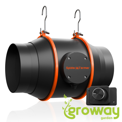 Spider Farmer inline ventilátor 150 mm 402 CFM s regulátorem otáček RJ12