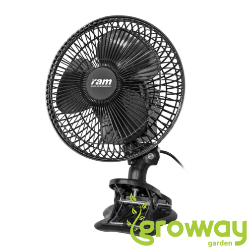 Oscilační Ventilátor s klipsem RAM, 18cm, 20w, 2 rychlosti